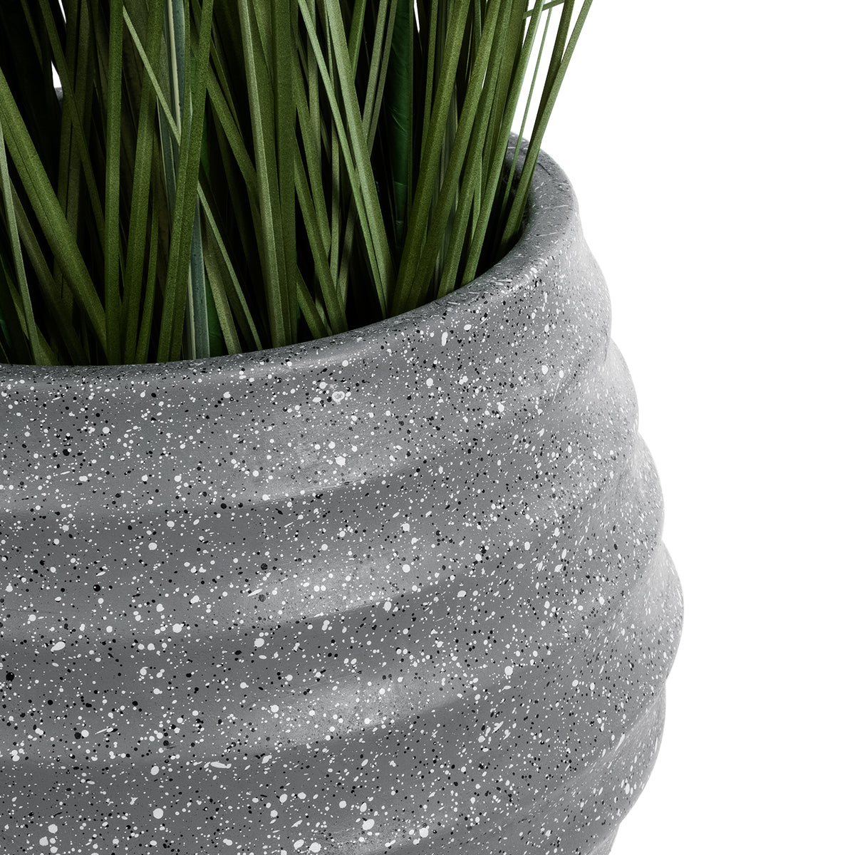 GloboStar® Artificial Garden MARYLAND 20568 ΣΕΤ 2 Διακοσμητικά Πολυεστερικά Τσιμεντένιά Κασπώ Γλάστρες - Flower Pots Γκρι A:Φ39 x Υ45cm B:Φ29 x Υ40cm - ledmania.gr