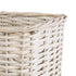GloboStar® Artificial Garden KYOTO 20590 Διακοσμητικό Πλεκτό Καλάθι - Κασπώ Γλάστρα - Flower Pot Λευκό με Μπεζ Φ22 x Υ25cm - ledmania.gr