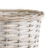 GloboStar® Artificial Garden DOMINGO 20593 Διακοσμητικό Πλεκτό Καλάθι - Κασπώ Γλάστρα - Flower Pot Λευκό με Μπεζ Φ21 x Υ30cm - ledmania.gr