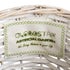 GloboStar® Artificial Garden DOMINGO 20593 Διακοσμητικό Πλεκτό Καλάθι - Κασπώ Γλάστρα - Flower Pot Λευκό με Μπεζ Φ21 x Υ30cm - ledmania.gr