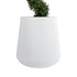 GloboStar® Artificial Garden MISSOURI 20693 Διακοσμητικό Πολυεστερικό Τσιμεντένιο Κασπώ Γλάστρα - Flower Pot Λευκό Φ70 x Υ70cm - ledmania.gr