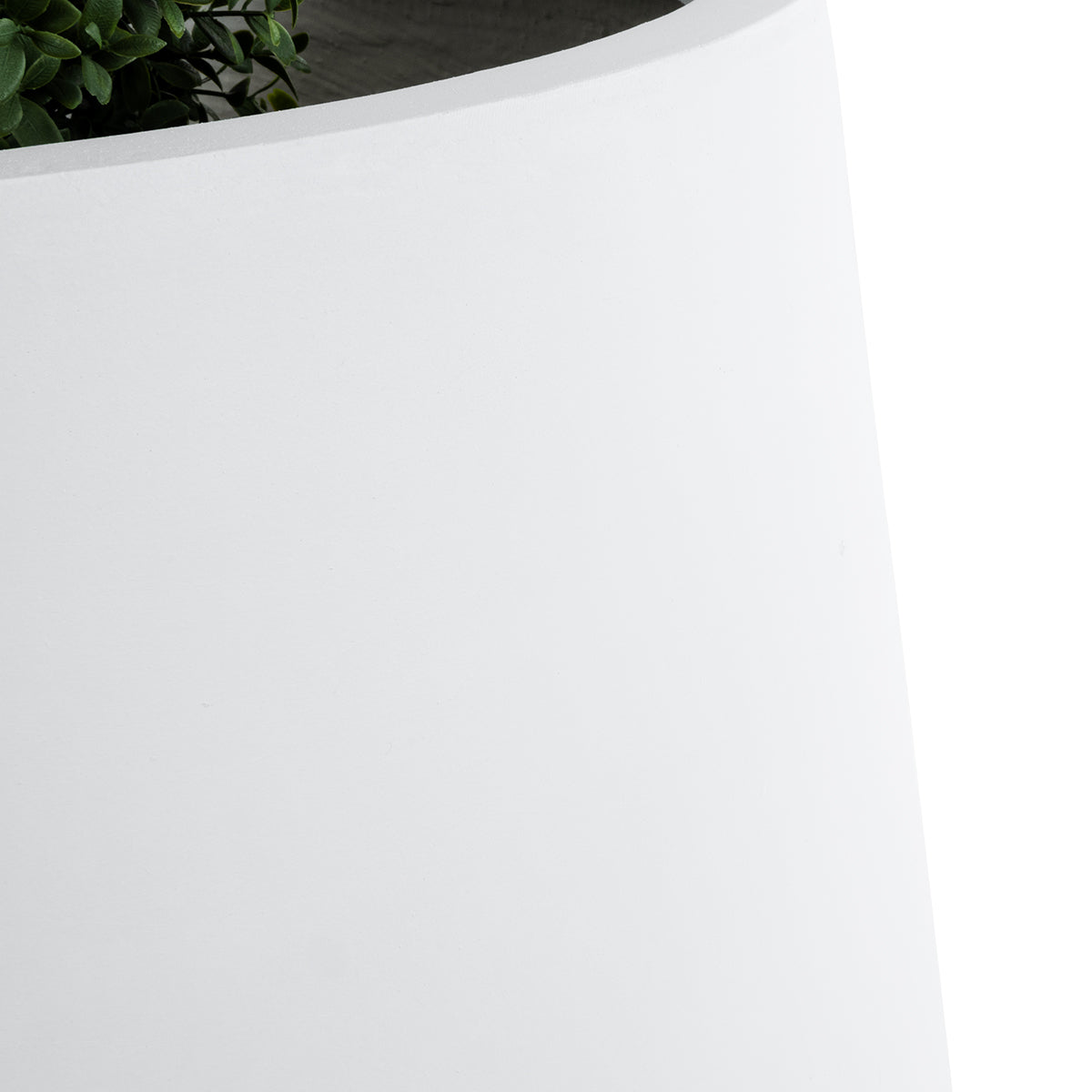 GloboStar® Artificial Garden MISSOURI 20693 Διακοσμητικό Πολυεστερικό Τσιμεντένιο Κασπώ Γλάστρα - Flower Pot Λευκό Φ70 x Υ70cm - ledmania.gr