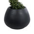 GloboStar® Artificial Garden COLOMBO 20695 Διακοσμητικό Πολυεστερικό Τσιμεντένιο Κασπώ Γλάστρα - Flower Pot Μαύρο Φ60 x Υ45cm - ledmania.gr