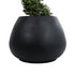 GloboStar® Artificial Garden COLOMBO 20695 Διακοσμητικό Πολυεστερικό Τσιμεντένιο Κασπώ Γλάστρα - Flower Pot Μαύρο Φ60 x Υ45cm - ledmania.gr