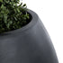 GloboStar® Artificial Garden COLOMBO 20695 Διακοσμητικό Πολυεστερικό Τσιμεντένιο Κασπώ Γλάστρα - Flower Pot Μαύρο Φ60 x Υ45cm - ledmania.gr