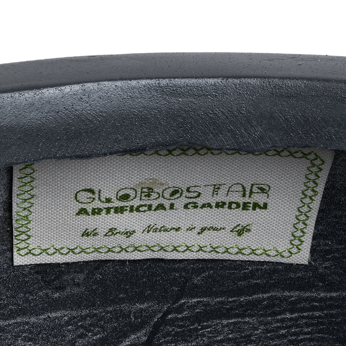 GloboStar® Artificial Garden COLOMBO 20695 Διακοσμητικό Πολυεστερικό Τσιμεντένιο Κασπώ Γλάστρα - Flower Pot Μαύρο Φ60 x Υ45cm - ledmania.gr