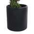 GloboStar® Artificial Garden PUEBLA 20699 Διακοσμητικό Πολυεστερικό Τσιμεντένιο Κασπώ Γλάστρα - Flower Pot Μαύρο Φ51 x Υ56cm - ledmania.gr