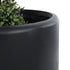 GloboStar® Artificial Garden PUEBLA 20699 Διακοσμητικό Πολυεστερικό Τσιμεντένιο Κασπώ Γλάστρα - Flower Pot Μαύρο Φ51 x Υ56cm - ledmania.gr