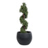 GloboStar® Artificial Garden VITORIA 20701 Διακοσμητικό Πολυεστερικό Τσιμεντένιο Κασπώ Γλάστρα - Flower Pot Μαύρο Φ55 x Υ40cm - ledmania.gr