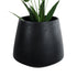 GloboStar® Artificial Garden TIJUANA 20704 Διακοσμητικό Πολυεστερικό Τσιμεντένιο Κασπώ Γλάστρα - Flower Pot Μαύρο Φ82 x Υ90cm - ledmania.gr