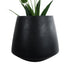 GloboStar® Artificial Garden TIJUANA 20704 Διακοσμητικό Πολυεστερικό Τσιμεντένιο Κασπώ Γλάστρα - Flower Pot Μαύρο Φ82 x Υ90cm - ledmania.gr