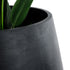 GloboStar® Artificial Garden TIJUANA 20704 Διακοσμητικό Πολυεστερικό Τσιμεντένιο Κασπώ Γλάστρα - Flower Pot Μαύρο Φ82 x Υ90cm - ledmania.gr