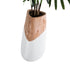 GloboStar® Artificial Garden PANDORA 20707 Επιδαπέδιο Πολυεστερικό Τσιμεντένιο Κασπώ Γλάστρα - Flower Pot Καφέ με Λευκό Μ49 x Π45 x Υ90cm - ledmania.gr
