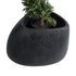 GloboStar® Artificial Garden CHLOE 20708 Επιδαπέδιο Πολυεστερικό Τσιμεντένιο Κασπώ Γλάστρα - Flower Pot Μαύρο Μ60 x Π55 x Υ43cm - ledmania.gr