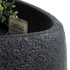 GloboStar® Artificial Garden CHLOE 20708 Επιδαπέδιο Πολυεστερικό Τσιμεντένιο Κασπώ Γλάστρα - Flower Pot Μαύρο Μ60 x Π55 x Υ43cm - ledmania.gr