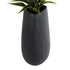 GloboStar® Artificial Garden CHLOE 20709 Επιδαπέδιο Πολυεστερικό Τσιμεντένιο Κασπώ Γλάστρα - Flower Pot Μαύρο Μ45 x Π49 x Υ90cm - ledmania.gr