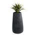 GloboStar® Artificial Garden CHLOE 20709 Επιδαπέδιο Πολυεστερικό Τσιμεντένιο Κασπώ Γλάστρα - Flower Pot Μαύρο Μ45 x Π49 x Υ90cm - ledmania.gr