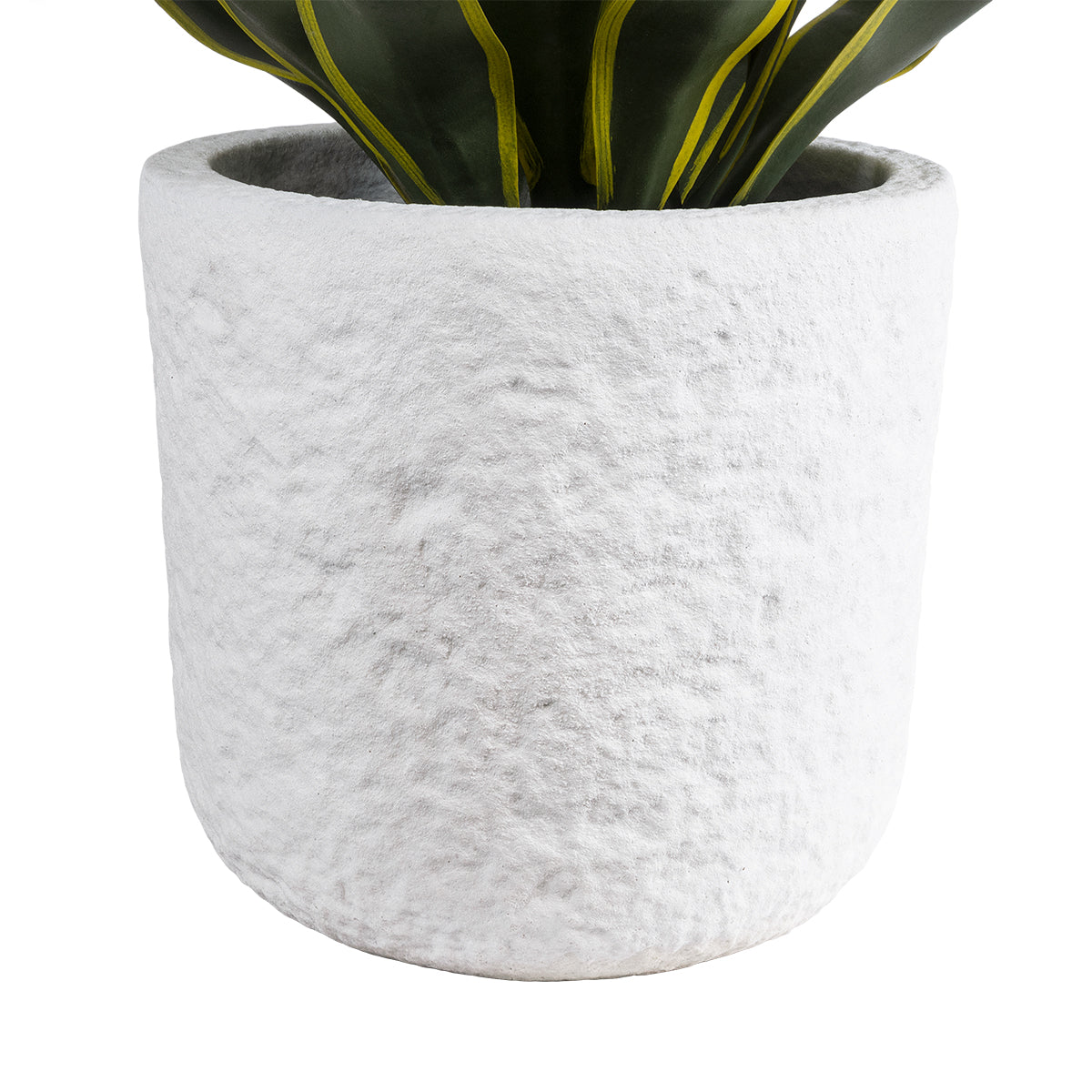 GloboStar® Artificial Garden MALVEN 20711 Επιδαπέδιο Πολυεστερικό Τσιμεντένιο Κασπώ Γλάστρα - Flower Pot Λευκό Φ25 x Υ23cm - ledmania.gr