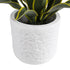 GloboStar® Artificial Garden MALVEN 20711 Επιδαπέδιο Πολυεστερικό Τσιμεντένιο Κασπώ Γλάστρα - Flower Pot Λευκό Φ25 x Υ23cm - ledmania.gr