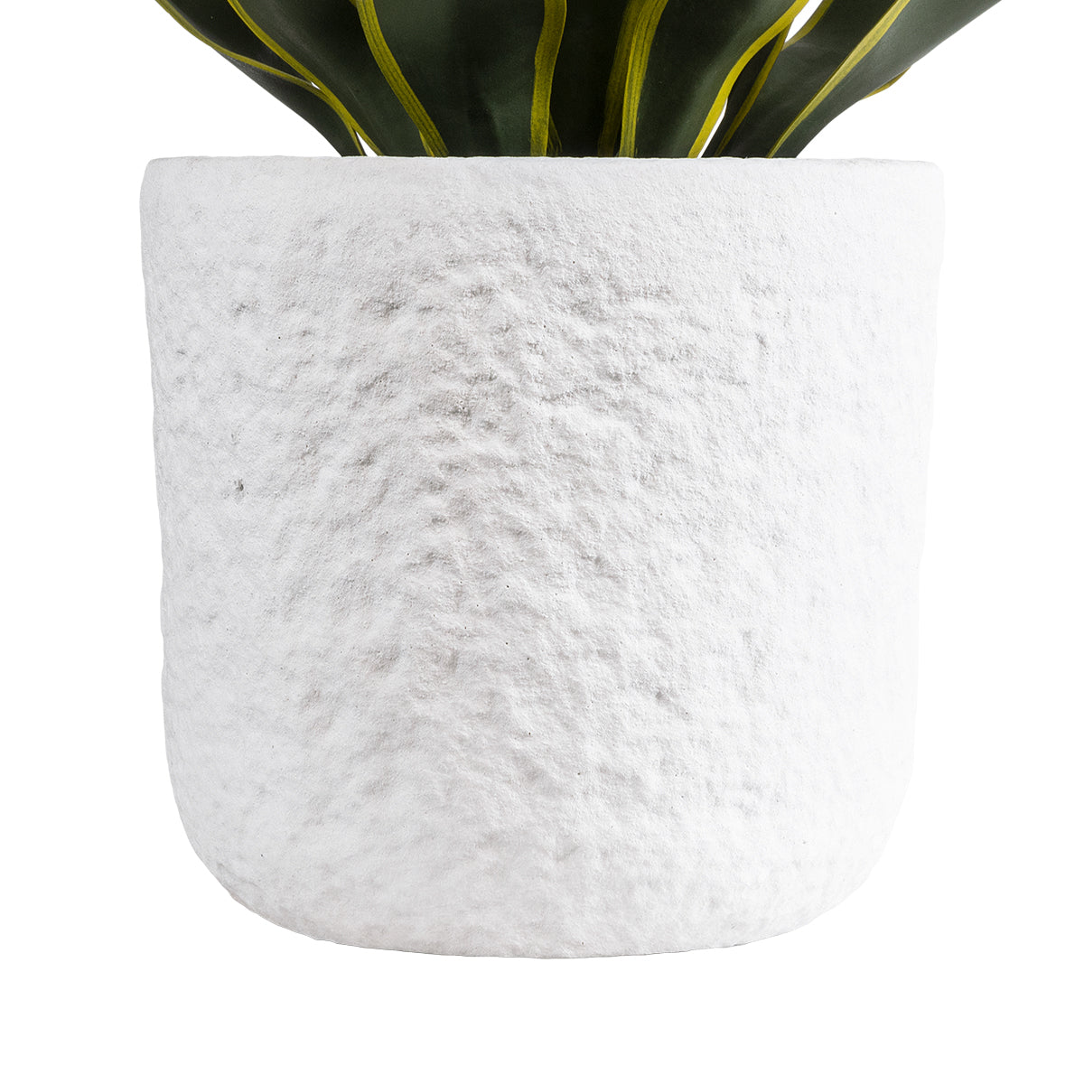 GloboStar® Artificial Garden MALVEN 20711 Επιδαπέδιο Πολυεστερικό Τσιμεντένιο Κασπώ Γλάστρα - Flower Pot Λευκό Φ25 x Υ23cm - ledmania.gr