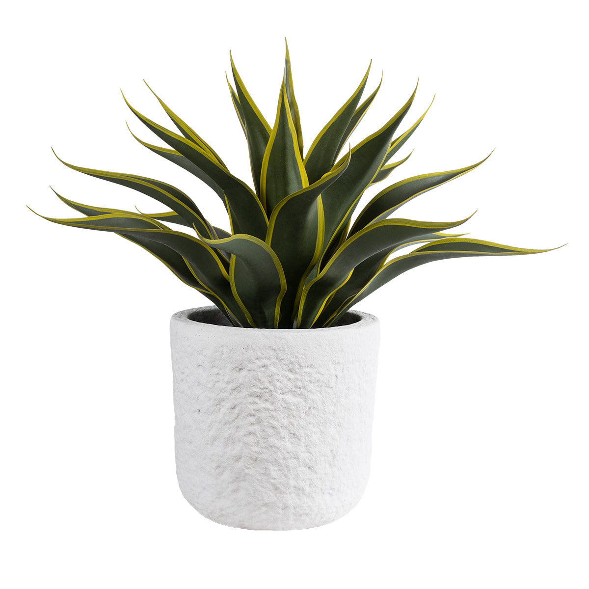 GloboStar® Artificial Garden MALVEN 20711 Επιδαπέδιο Πολυεστερικό Τσιμεντένιο Κασπώ Γλάστρα - Flower Pot Λευκό Φ25 x Υ23cm - ledmania.gr