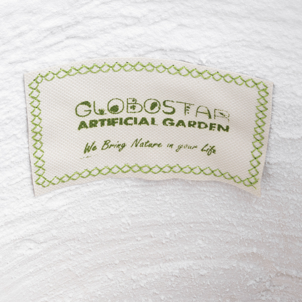 GloboStar® Artificial Garden MALVEN 20711 Επιδαπέδιο Πολυεστερικό Τσιμεντένιο Κασπώ Γλάστρα - Flower Pot Λευκό Φ25 x Υ23cm - ledmania.gr