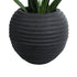 GloboStar® Artificial Garden ILAEIRA 20712 Επιδαπέδιο Πολυεστερικό Τσιμεντένιο Κασπώ Γλάστρα - Flower Pot Μαύρο Φ71 x Υ64cm - ledmania.gr