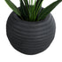 GloboStar® Artificial Garden ILAEIRA 20712 Επιδαπέδιο Πολυεστερικό Τσιμεντένιο Κασπώ Γλάστρα - Flower Pot Μαύρο Φ71 x Υ64cm - ledmania.gr