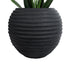 GloboStar® Artificial Garden ILAEIRA 20712 Επιδαπέδιο Πολυεστερικό Τσιμεντένιο Κασπώ Γλάστρα - Flower Pot Μαύρο Φ71 x Υ64cm - ledmania.gr