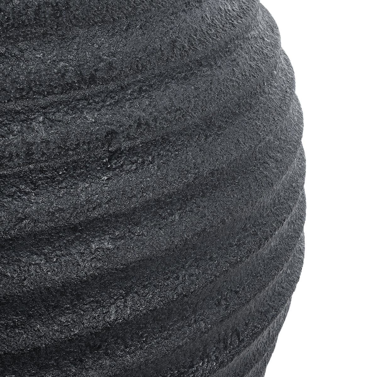 GloboStar® Artificial Garden ILAEIRA 20712 Επιδαπέδιο Πολυεστερικό Τσιμεντένιο Κασπώ Γλάστρα - Flower Pot Μαύρο Φ71 x Υ64cm - ledmania.gr