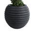 GloboStar® Artificial Garden ILAEIRA 20713 Επιδαπέδιο Πολυεστερικό Τσιμεντένιο Κασπώ Γλάστρα - Flower Pot Μαύρο Φ58 x Υ53cm - ledmania.gr