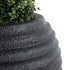 GloboStar® Artificial Garden ILAEIRA 20713 Επιδαπέδιο Πολυεστερικό Τσιμεντένιο Κασπώ Γλάστρα - Flower Pot Μαύρο Φ58 x Υ53cm - ledmania.gr