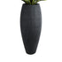 GloboStar® Artificial Garden NASHVILLE 20714 Επιδαπέδιο Πολυεστερικό Τσιμεντένιο Κασπώ Γλάστρα - Flower Pot Μαύρο Φ45 x Υ114cm - ledmania.gr