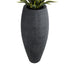 GloboStar® Artificial Garden NASHVILLE 20714 Επιδαπέδιο Πολυεστερικό Τσιμεντένιο Κασπώ Γλάστρα - Flower Pot Μαύρο Φ45 x Υ114cm - ledmania.gr