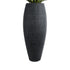 GloboStar® Artificial Garden NASHVILLE 20714 Επιδαπέδιο Πολυεστερικό Τσιμεντένιο Κασπώ Γλάστρα - Flower Pot Μαύρο Φ45 x Υ114cm - ledmania.gr