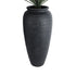 GloboStar® Artificial Garden OLYMPIA 20717 Επιδαπέδιο Πολυεστερικό Τσιμεντένιο Κασπώ Γλάστρα - Flower Pot Μαύρο Φ55 x Υ120cm - ledmania.gr