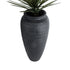 GloboStar® Artificial Garden OLYMPIA 20717 Επιδαπέδιο Πολυεστερικό Τσιμεντένιο Κασπώ Γλάστρα - Flower Pot Μαύρο Φ55 x Υ120cm - ledmania.gr