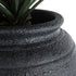 GloboStar® Artificial Garden OLYMPIA 20717 Επιδαπέδιο Πολυεστερικό Τσιμεντένιο Κασπώ Γλάστρα - Flower Pot Μαύρο Φ55 x Υ120cm - ledmania.gr