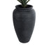 GloboStar® Artificial Garden OLYMPIA 20718 Επιδαπέδιο Πολυεστερικό Τσιμεντένιο Κασπώ Γλάστρα - Flower Pot Μαύρο Φ55 x Υ90cm - ledmania.gr
