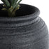 GloboStar® Artificial Garden OLYMPIA 20718 Επιδαπέδιο Πολυεστερικό Τσιμεντένιο Κασπώ Γλάστρα - Flower Pot Μαύρο Φ55 x Υ90cm - ledmania.gr