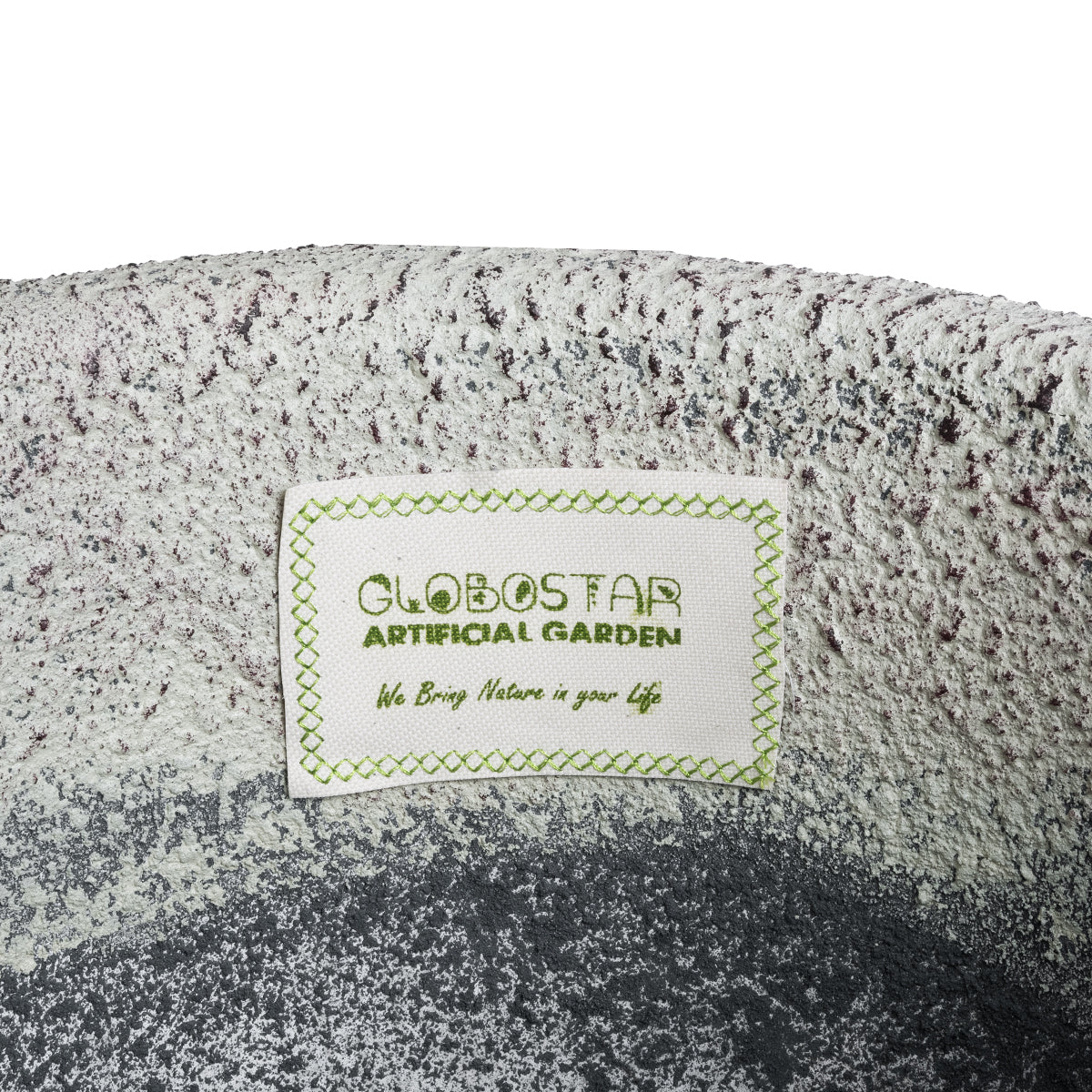 GloboStar® Artificial Garden IRISH 20720 Επιδαπέδιο Πολυεστερικό Τσιμεντένιο Κασπώ Γλάστρα - Flower Pot Μπεζ με Γκρι Φ55 x Υ120cm - ledmania.gr