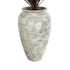 GloboStar® Artificial Garden IRISH 20721 Επιδαπέδιο Πολυεστερικό Τσιμεντένιο Κασπώ Γλάστρα - Flower Pot Λευκό - Μπεζ Φ55 x Υ90cm - ledmania.gr