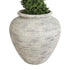 GloboStar® Artificial Garden IRISH 20722 Επιδαπέδιο Πολυεστερικό Τσιμεντένιο Κασπώ Γλάστρα - Flower Pot Λευκό - Μπεζ Φ55 x Υ60cm - ledmania.gr