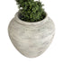 GloboStar® Artificial Garden IRISH 20722 Επιδαπέδιο Πολυεστερικό Τσιμεντένιο Κασπώ Γλάστρα - Flower Pot Λευκό - Μπεζ Φ55 x Υ60cm - ledmania.gr
