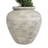 GloboStar® Artificial Garden IRISH 20722 Επιδαπέδιο Πολυεστερικό Τσιμεντένιο Κασπώ Γλάστρα - Flower Pot Λευκό - Μπεζ Φ55 x Υ60cm - ledmania.gr