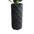 GloboStar® Artificial Garden GENOVA 20724 Επιδαπέδιο Πολυεστερικό Τσιμεντένιο Κασπώ Γλάστρα - Flower Pot Μαύρο Φ40 x Υ90cm - ledmania.gr