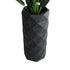 GloboStar® Artificial Garden GENOVA 20724 Επιδαπέδιο Πολυεστερικό Τσιμεντένιο Κασπώ Γλάστρα - Flower Pot Μαύρο Φ40 x Υ90cm - ledmania.gr