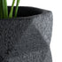 GloboStar® Artificial Garden GENOVA 20724 Επιδαπέδιο Πολυεστερικό Τσιμεντένιο Κασπώ Γλάστρα - Flower Pot Μαύρο Φ40 x Υ90cm - ledmania.gr