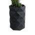 GloboStar® Artificial Garden GENOVA 20725 Επιδαπέδιο Πολυεστερικό Τσιμεντένιο Κασπώ Γλάστρα - Flower Pot Μαύρο Φ40 x Υ90cm - ledmania.gr