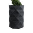 GloboStar® Artificial Garden GENOVA 20725 Επιδαπέδιο Πολυεστερικό Τσιμεντένιο Κασπώ Γλάστρα - Flower Pot Μαύρο Φ40 x Υ90cm - ledmania.gr